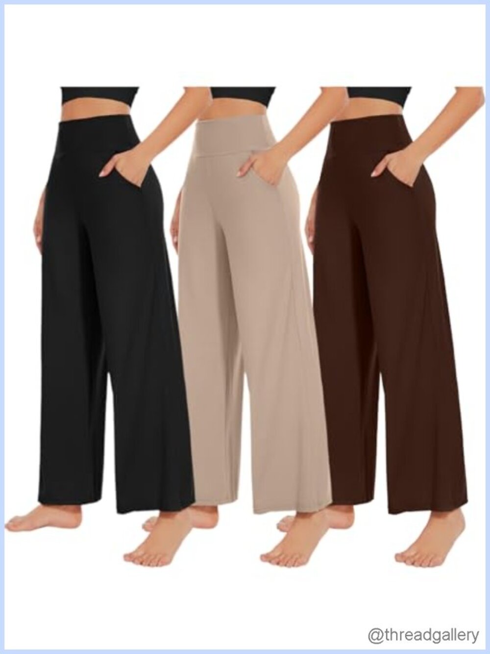 NEW YOUNG Wide Leg Sweatpants with Pockets High Waist Lounge Pants Yoga Workout